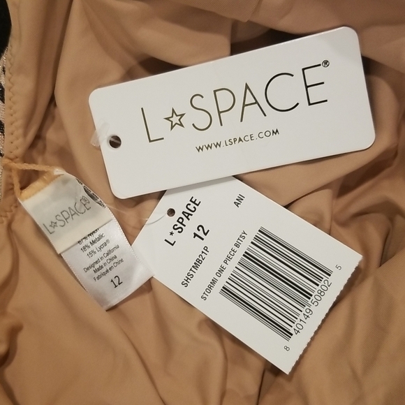 💕L*SPACE💕 Shimmer Stormi One Piece Swimsuit ~ Animal Instinct Print 12 XL NWT - Picture 15 of 16